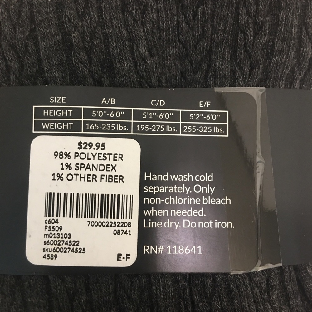 NWT Lane Bryant gray cable knit leggings Sizes 1X, 2X or 3X - Picture 4 of 7